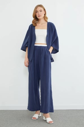 Beli Garnili Tencel Kumaş Pantolon