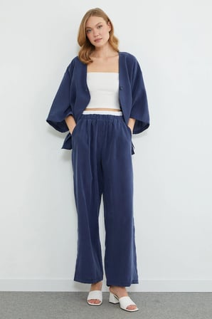 Beli Garnili Tencel Kumaş Pantolon