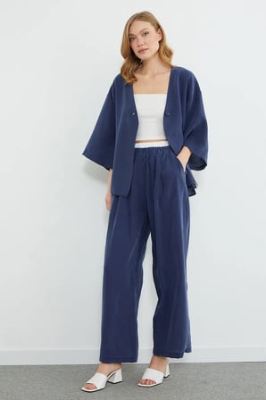 Beli Garnili Tencel Kumaş Pantolon