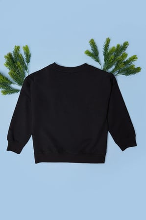 Fiyonk Nakışlı Taşlı Kız Çocuk Sweatshirt