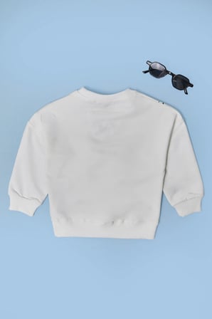Fiyonklu Bisiklet Yaka Kız Çocuk Sweatshirt