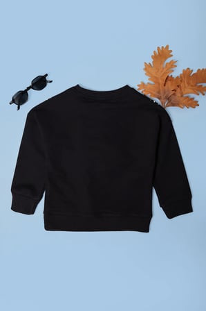 Fiyonklu Bisiklet Yaka Kız Çocuk Sweatshirt