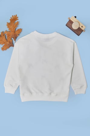 Fiyonk Nakışlı Taşlı Kız Çocuk Sweatshirt