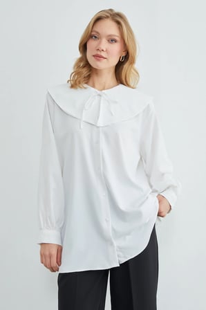 Fullamodest Bebe Yaka Balon Kol Tunik