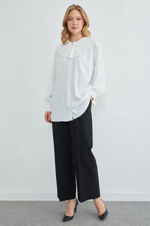 Fullamodest Bebe Yaka Balon Kol Tunik