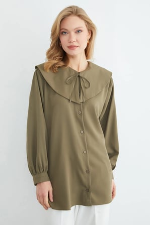 Fullamodest Bebe Yaka Balon Kol Tunik