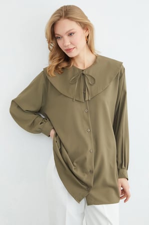 Fullamodest Bebe Yaka Balon Kol Tunik