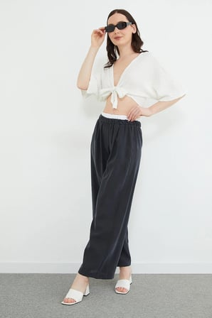 Beli Garnili Tencel Kumaş Pantolon