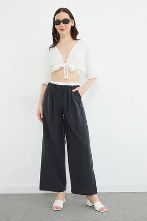 Beli Garnili Tencel Kumaş Pantolon
