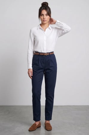 Kemerli Cepli Gabardin Pantolon