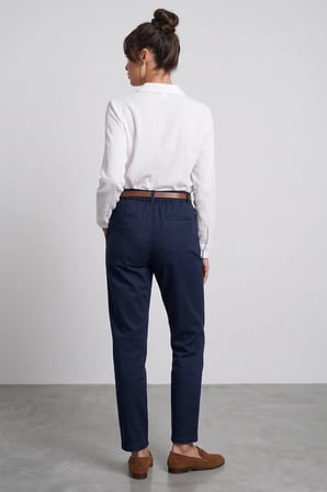 Kemerli Cepli Gabardin Pantolon