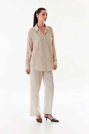 Basic Tek Cepli Oversize Gömlek