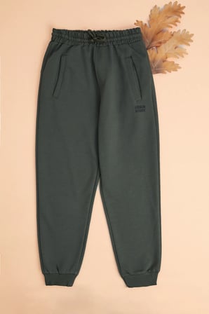 Beli Lastikli Yazı Baskılı Erkek Çocuk Jogger Eşofman Altı