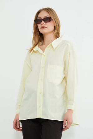 Basic Tek Cepli Oversize Gömlek