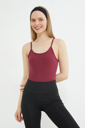 Fitilli İp Askılı Kaplı Çıtçıtlı Body