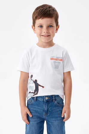 My Foverıte Basketball Baskılı Erkek Çocuk Tişört