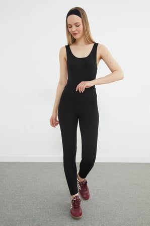 Fitilli Kaplı U Yaka Çıtçıtlı Body