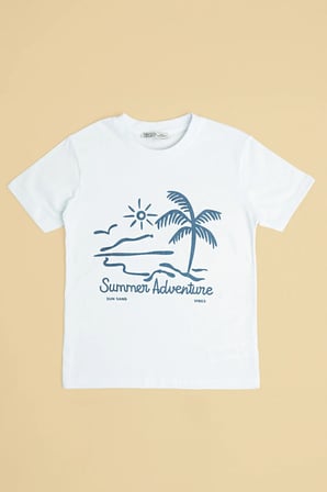 Summer Adventure Baskılı Erkek Çocuk Tişört