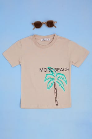More Beach Baskılı Erkek Çocuk Tişört