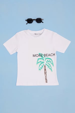 More Beach Baskılı Erkek Çocuk Tişört