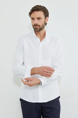 Düğmeli Uzun Kollu Regular Fit Gömlek