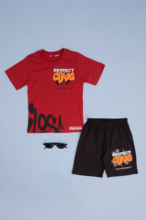 %100 Pamuk Perfect Chaos Baskılı Erkek Çocuk 2 Li Takım
