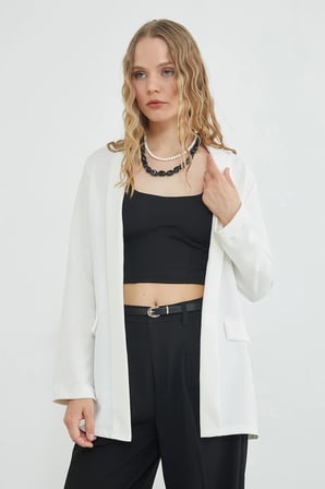 Duble Kol Şal Yaka Blazer Ceket