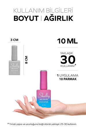 SHELBY 10 ML. A062  SÜPER IŞILTILI KALICI OJE