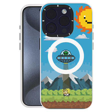 Buff iPhone 15 Pro MagKit Desenli Kılıf UFO