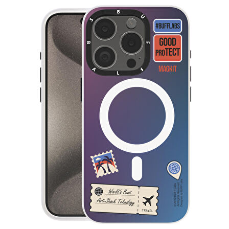 Buff iPhone 15 Pro Max MagKit Desenli Kılıf Travel