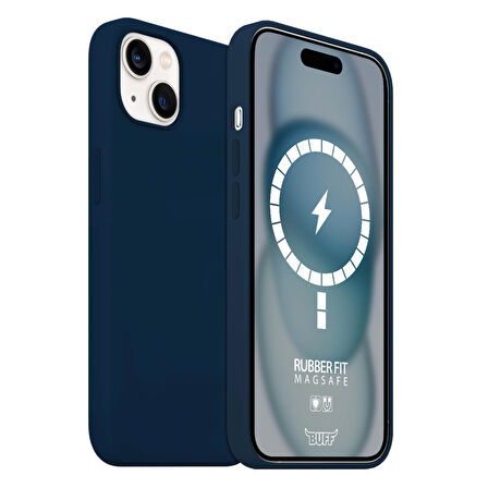 Buff iPhone 15 Magsafe Rubber Fit Blue