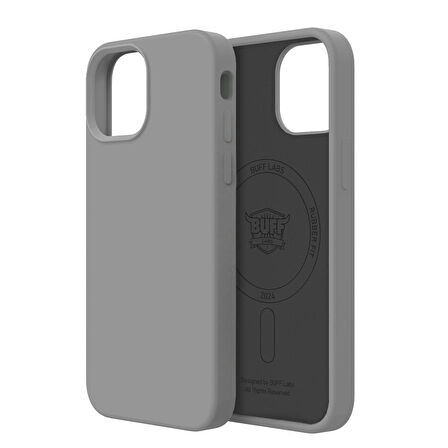 Buff iPhone 15 Magsafe Rubber Fit Gray
