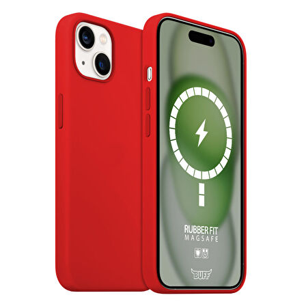 Buff iPhone 15 Plus Magsafe Rubber Fit Red