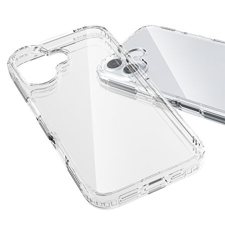 Buff iPhone 16 Air Hybrid Şeffaf Kılıf Crystal Clear