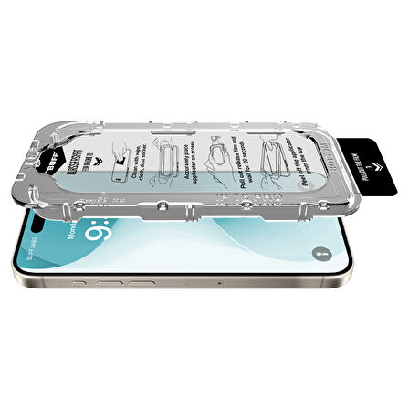 Buff iPhone 16 Glass EasyFit Cam Ekran Koruyucu - Şeffaf