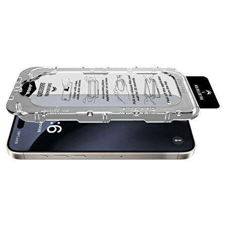 Buff iPhone 16 Pro Glass EasyFit Cam Ekran Koruyucu - Şeffaf