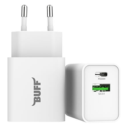 Buff BL60-ST Type-C to Type-C 20W Seyahat Şarj Seti