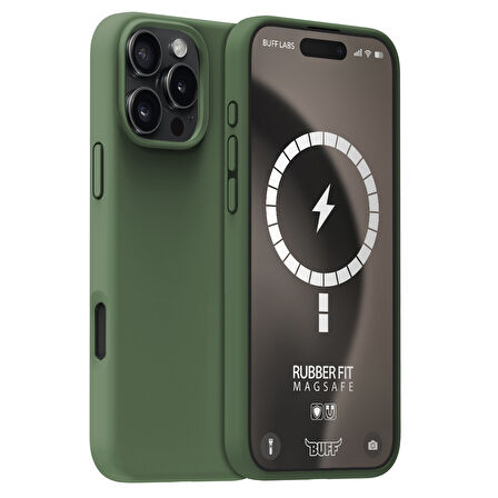 Buff iPhone 16 Pro Max Magsafe Rubber Fit Silikon Kılıf Cypress