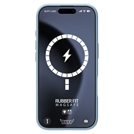 Buff iPhone 16 Pro Magsafe Rubber Fit Silikon Kılıf Light Blue