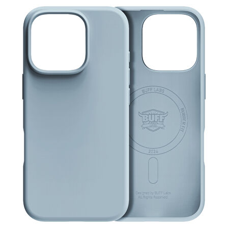 Buff iPhone 16 Pro Magsafe Rubber Fit Silikon Kılıf Light Blue