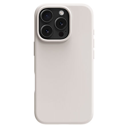Buff iPhone 16 Pro Magsafe Rubber Fit Silikon Kılıf Stone Gray