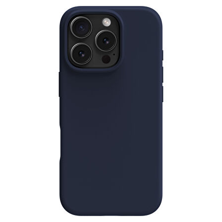 Buff iPhone 16 Pro Magsafe Rubber Fit Silikon Kılıf Storm Blue