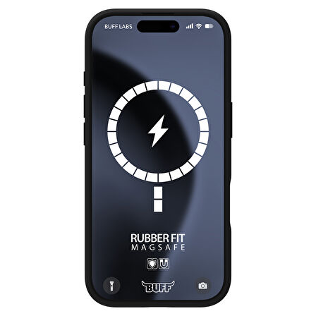 Buff iPhone 16 Pro Magsafe Rubber Fit Silikon Kılıf Black