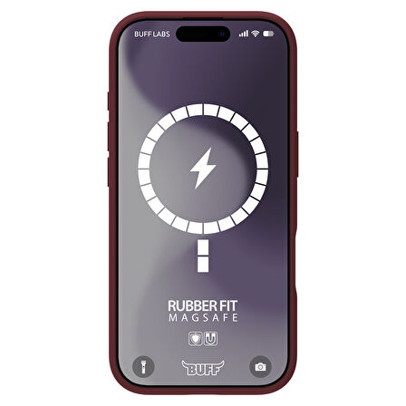 Buff iPhone 16 Plus Magsafe Rubber Fit Silikon Kılıf Plum