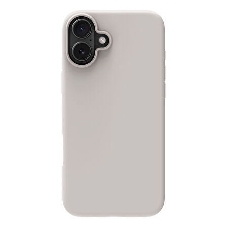 Buff iPhone 16 Plus Magsafe Rubber Fit Silikon Kılıf Stone Gray