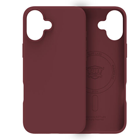 Buff iPhone 16 Magsafe Rubber Fit Silikon Kılıf Plum