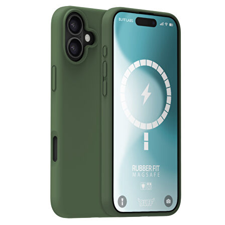 Buff iPhone 16 Magsafe Rubber Fit Silikon Kılıf Cypress