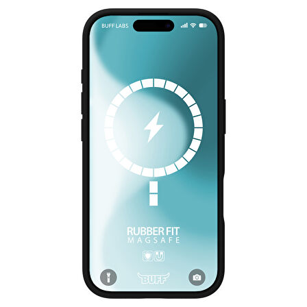 Buff iPhone 16 Magsafe Rubber Fit Silikon Kılıf Black