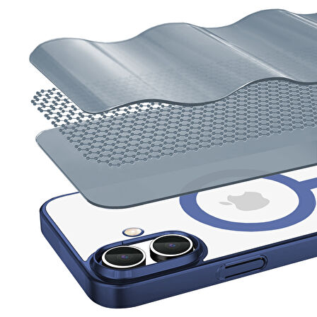 Buff iPhone 16 Magsafe Slim Fit Kılıf Blue
