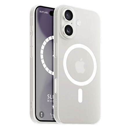 Buff iPhone 16 Plus MagSafe Slimfy Kılıf - Beyaz